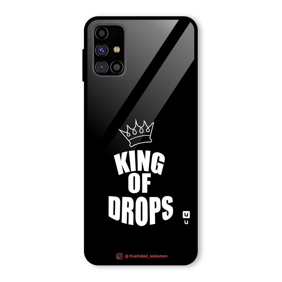 King of Drops Black Glass Back Case for Galaxy M31s