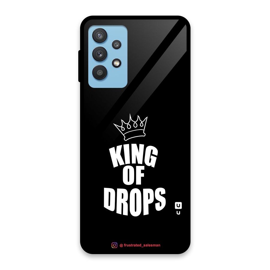 King of Drops Black Glass Back Case for Galaxy M32 5G