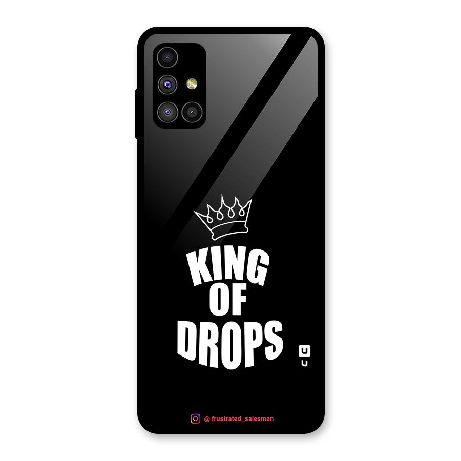 King of Drops Black Glass Back Case for Galaxy M51