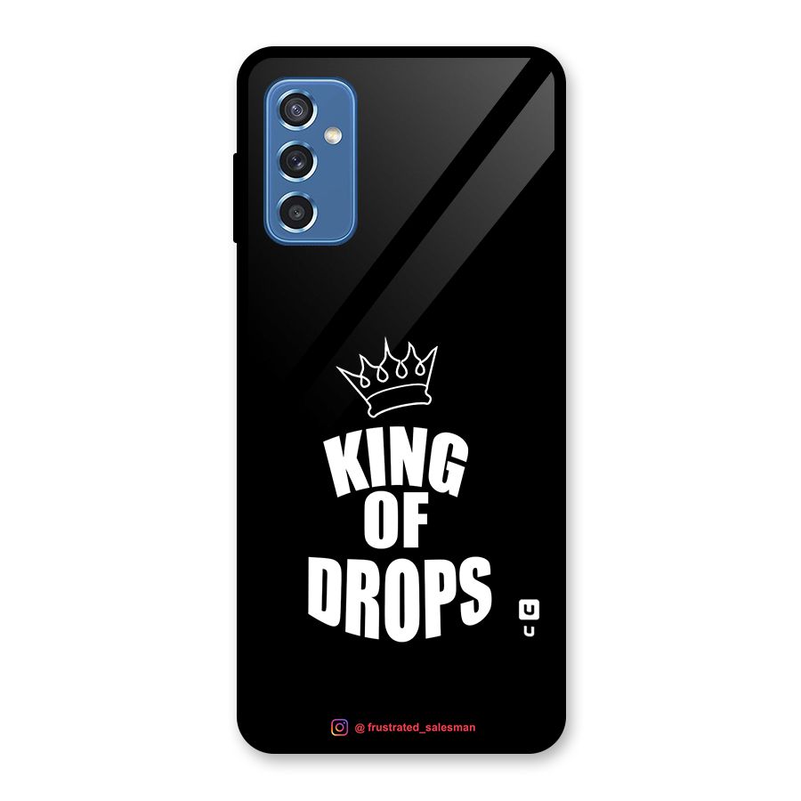 King of Drops Black Glass Back Case for Galaxy M52 5G