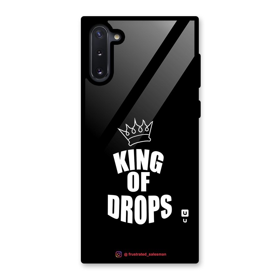 King of Drops Black Glass Back Case for Galaxy Note 10