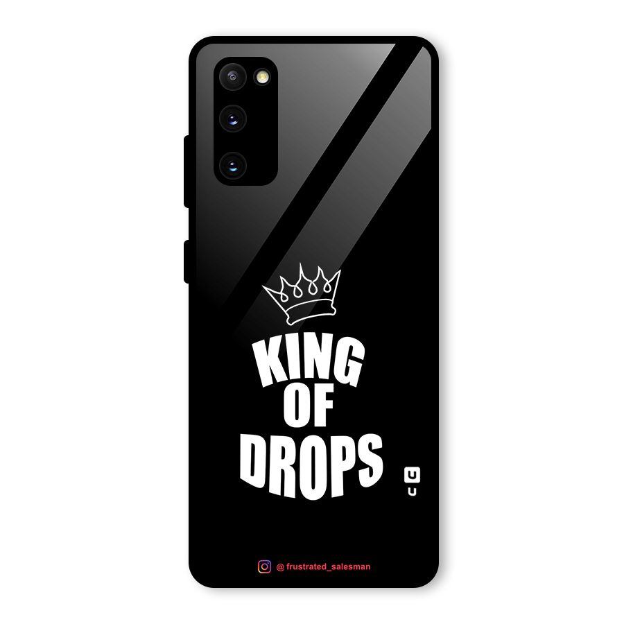 King of Drops Black Glass Back Case for Galaxy S20 FE