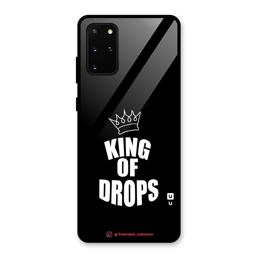 King of Drops Black Glass Back Case for Galaxy S20 Plus