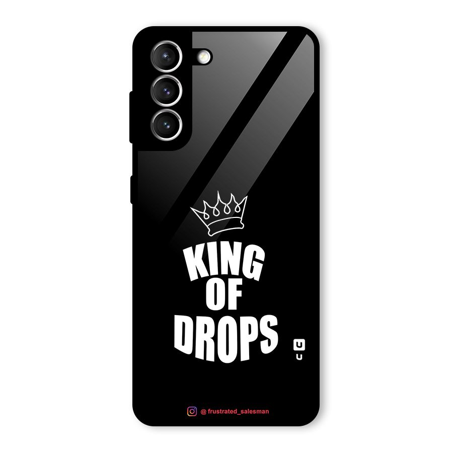 King of Drops Black Glass Back Case for Galaxy S21 5G