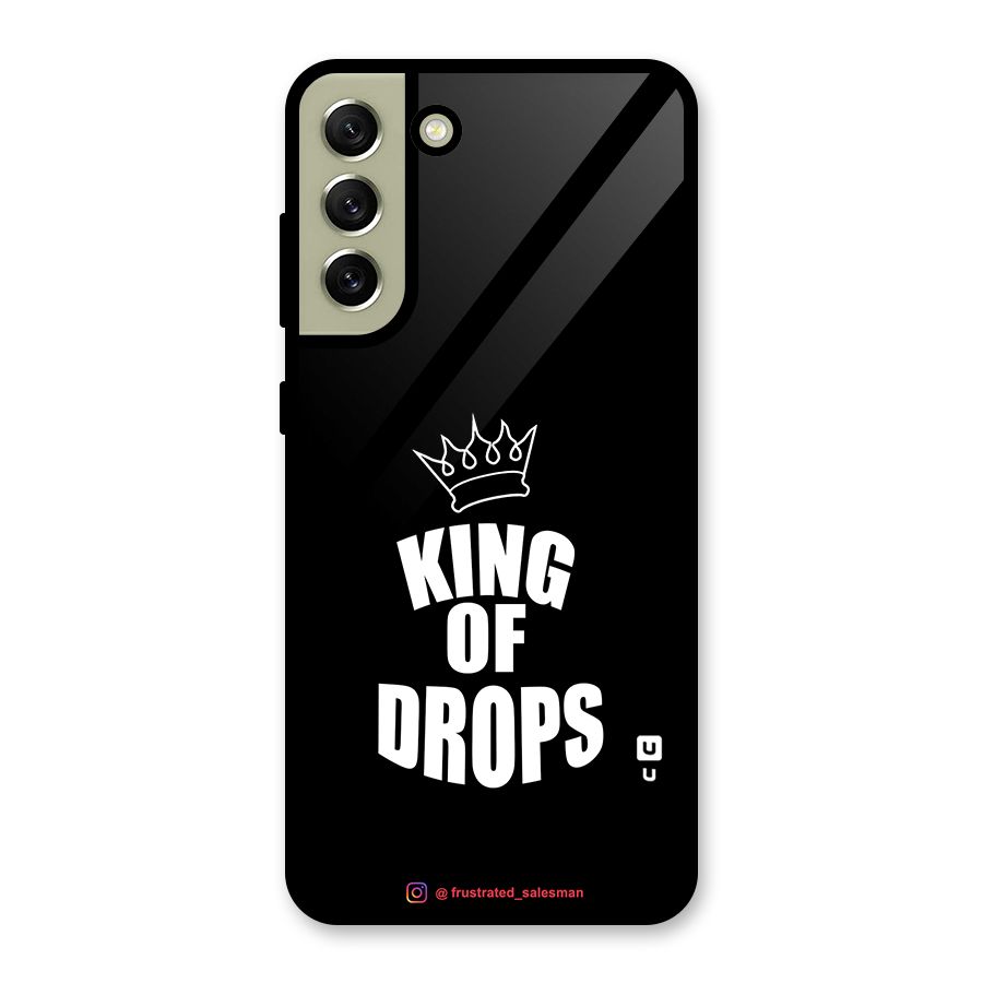 King of Drops Black Glass Back Case for Galaxy S21 FE 5G