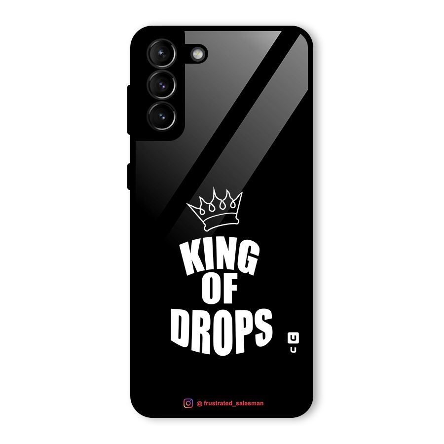 King of Drops Black Glass Back Case for Galaxy S21 Plus