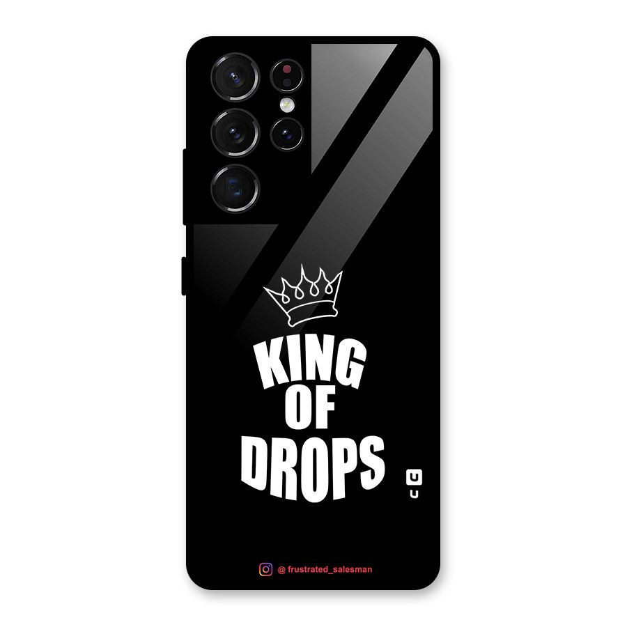 King of Drops Black Glass Back Case for Galaxy S21 Ultra 5G