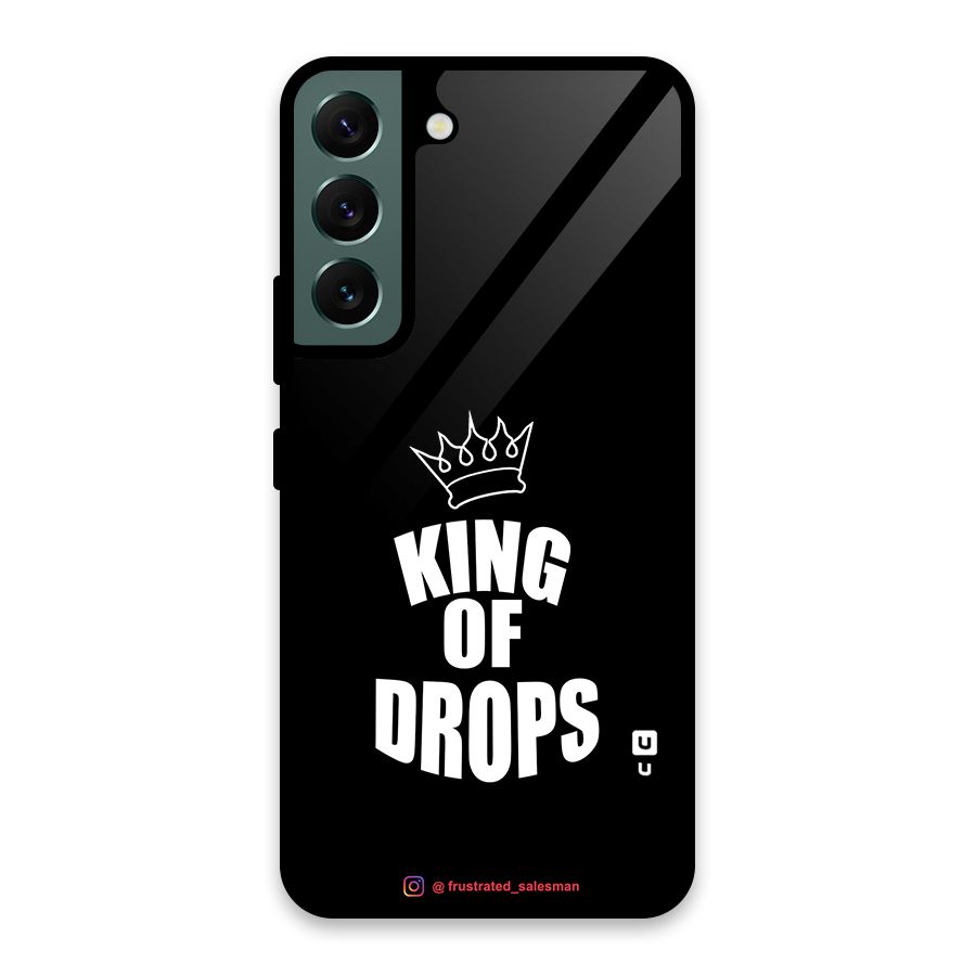 King of Drops Black Glass Back Case for Galaxy S22 5G