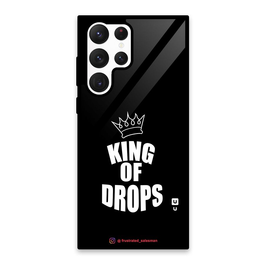 King of Drops Black Glass Back Case for Galaxy S22 Ultra 5G