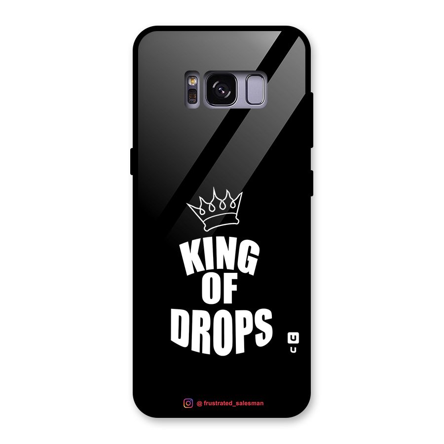 King of Drops Black Glass Back Case for Galaxy S8