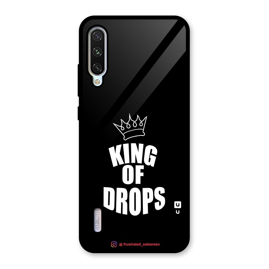 King of Drops Black Glass Back Case for Mi A3