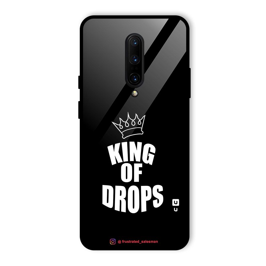 King of Drops Black Glass Back Case for OnePlus 7 Pro