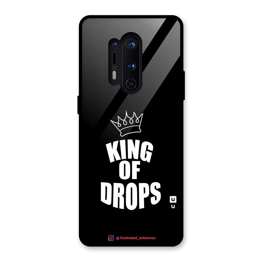 King of Drops Black Glass Back Case for OnePlus 8 Pro