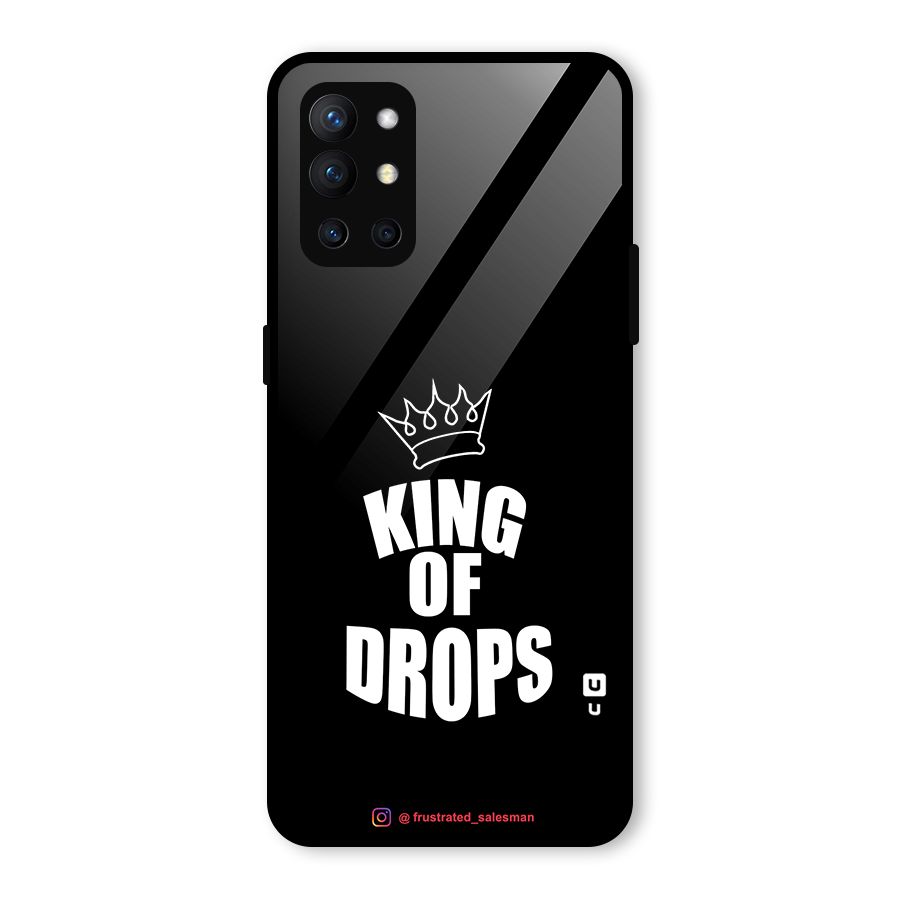 King of Drops Black Glass Back Case for OnePlus 9R