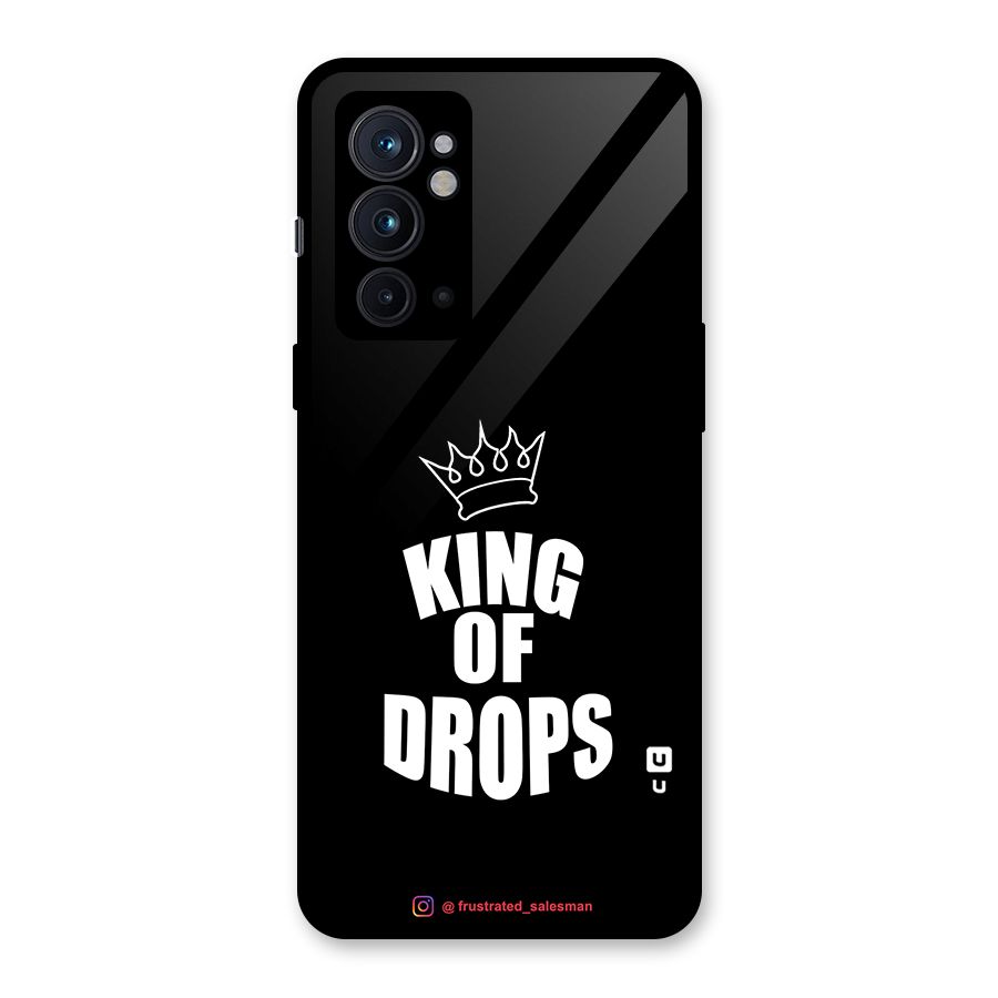 King of Drops Black Glass Back Case for OnePlus 9RT 5G