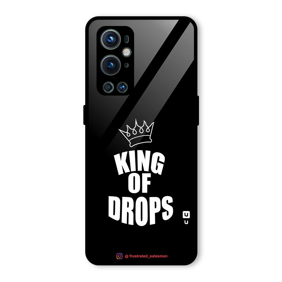 King of Drops Black Glass Back Case for OnePlus 9 Pro