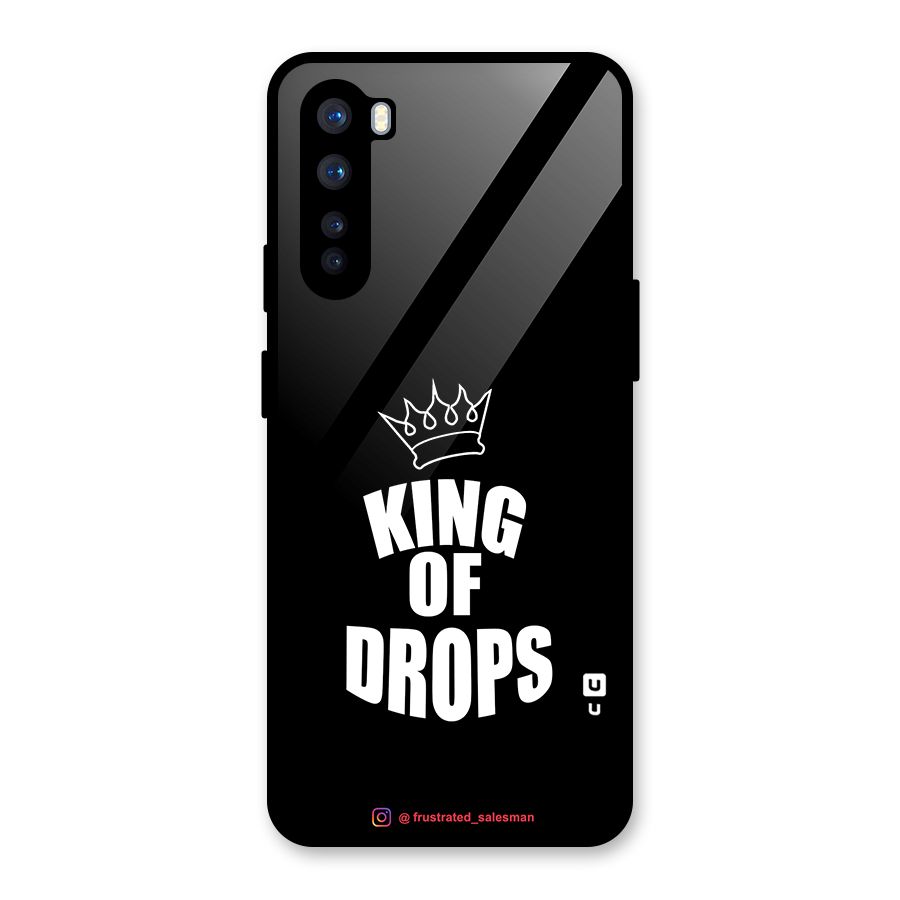 King of Drops Black Glass Back Case for OnePlus Nord