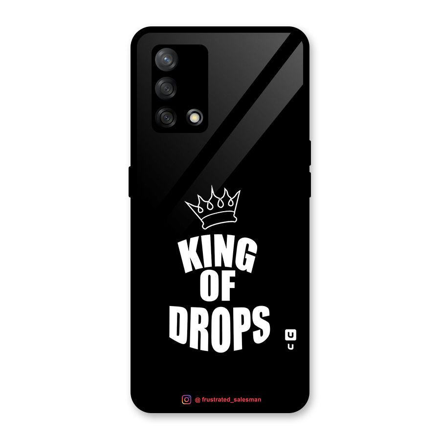 King of Drops Black Glass Back Case for Oppo F19