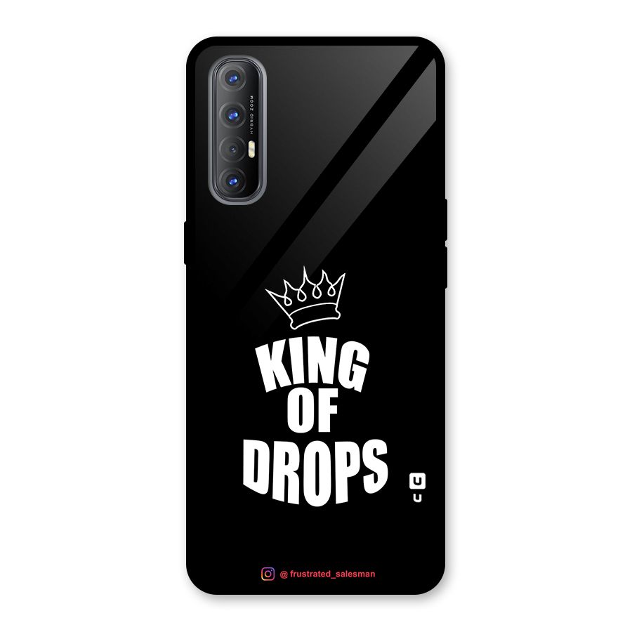 King of Drops Black Glass Back Case for Oppo Reno3 Pro