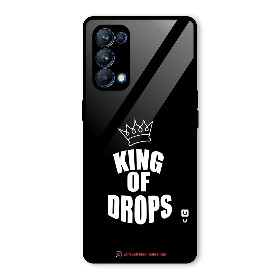 King of Drops Black Glass Back Case for Oppo Reno5 Pro 5G