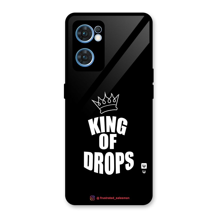 King of Drops Black Glass Back Case for Oppo Reno7 5G