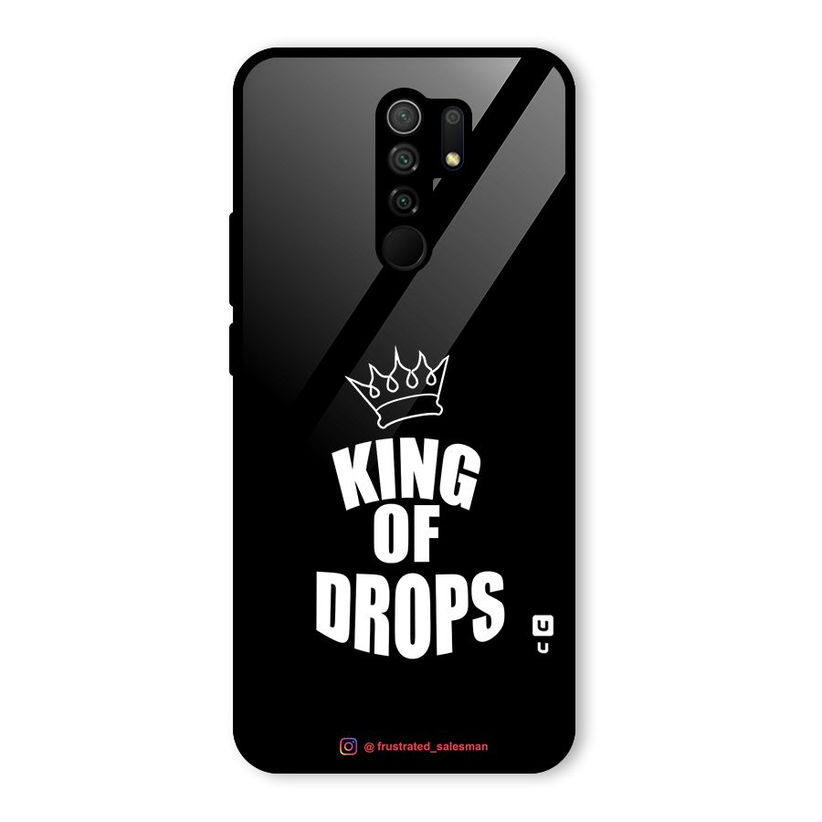 King of Drops Black Glass Back Case for Poco M2