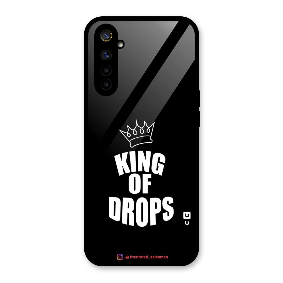King of Drops Black Glass Back Case for Realme 6