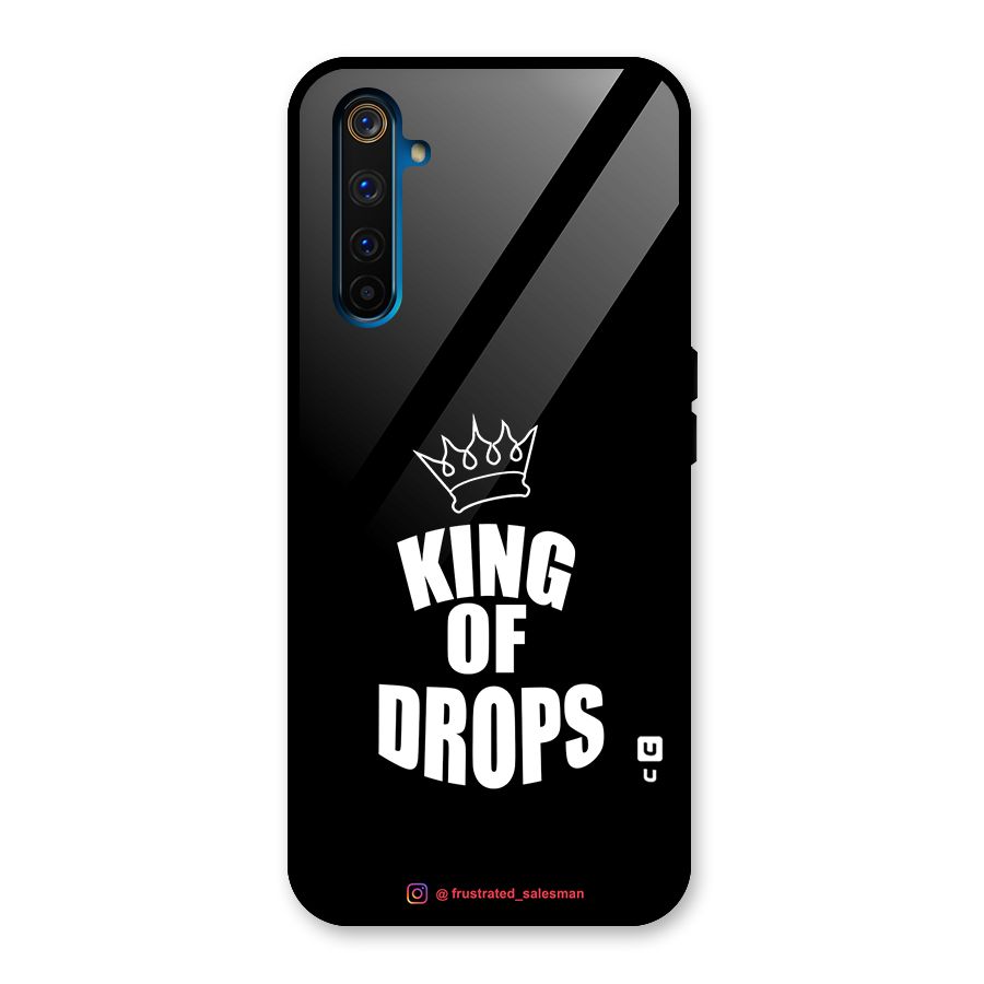 King of Drops Black Glass Back Case for Realme 6 Pro