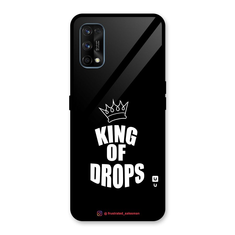 King of Drops Black Glass Back Case for Realme 7 Pro