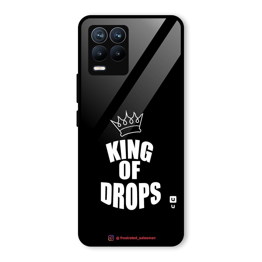 King of Drops Black Glass Back Case for Realme 8 Pro
