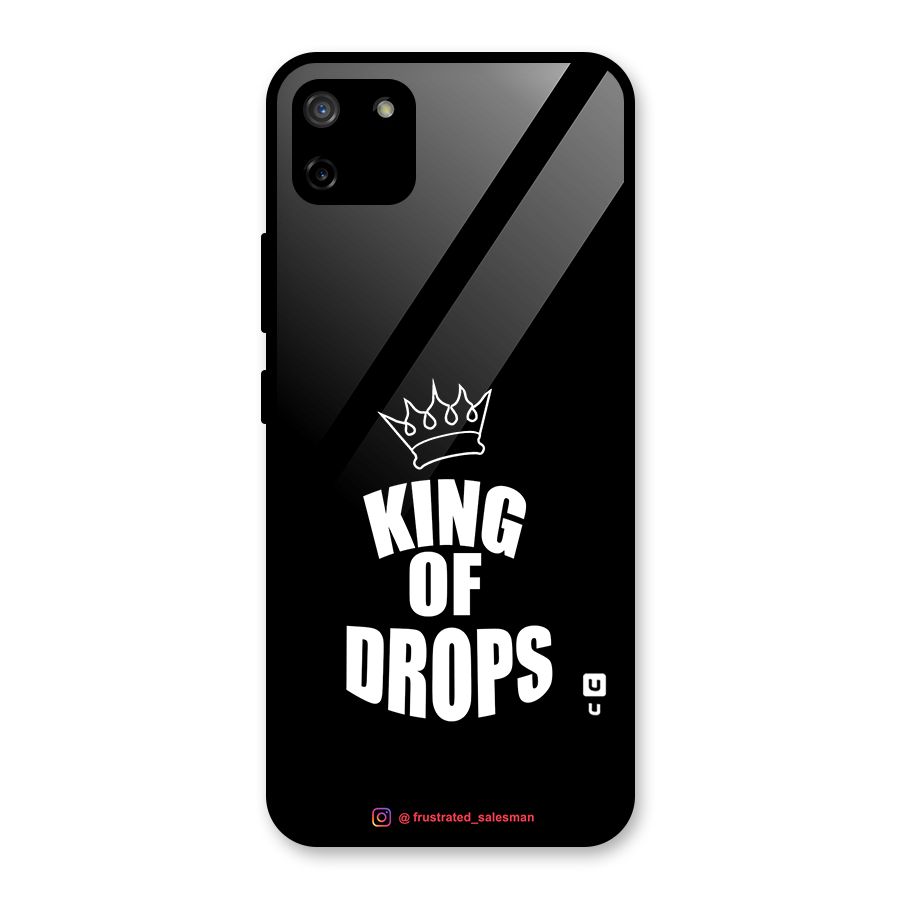 King of Drops Black Glass Back Case for Realme C11