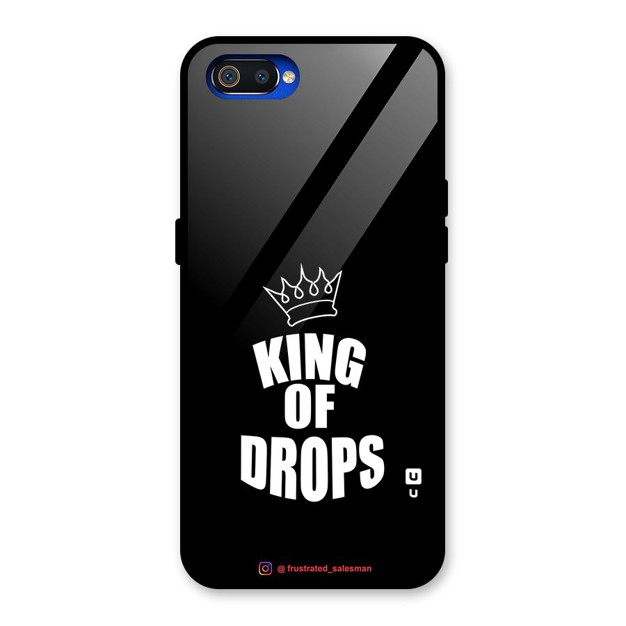 King of Drops Black Glass Back Case for Realme C2