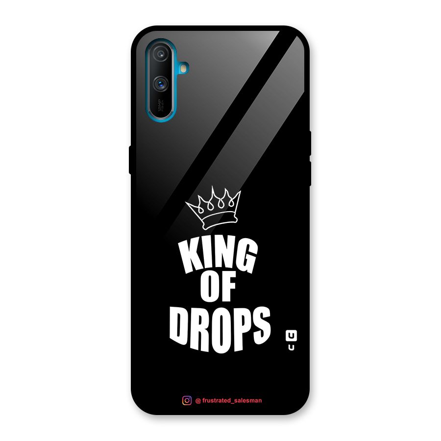 King of Drops Black Glass Back Case for Realme C3