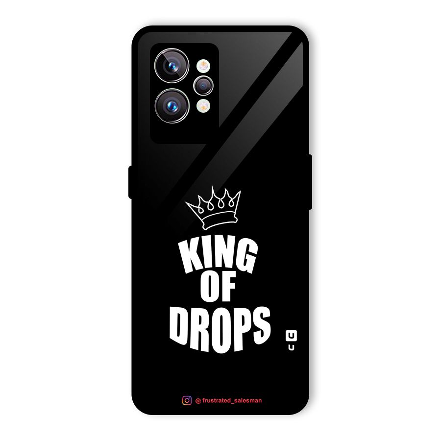 King of Drops Black Glass Back Case for Realme GT2 Pro