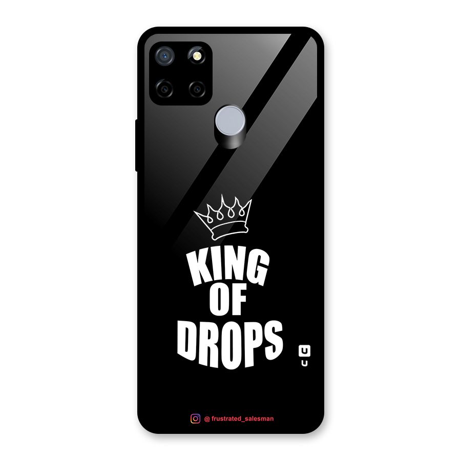 King of Drops Black Glass Back Case for Realme Narzo 20