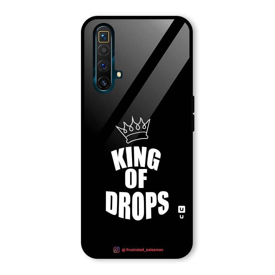 King of Drops Black Glass Back Case for Realme X3