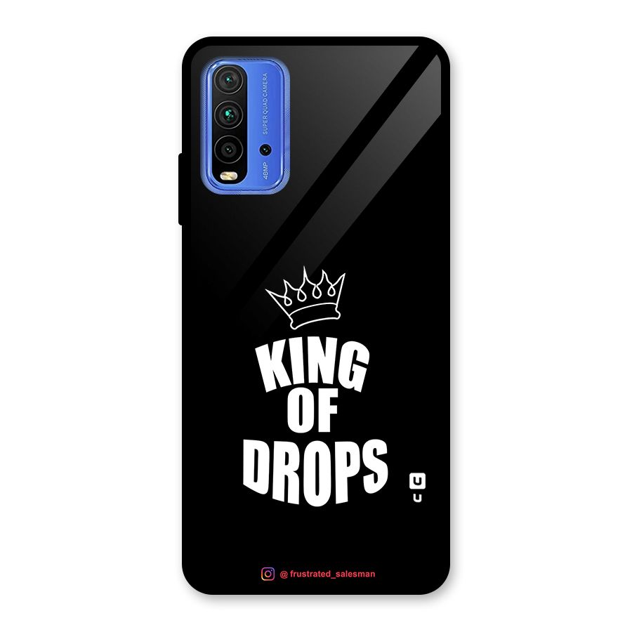 King of Drops Black Glass Back Case for Redmi 9 Power