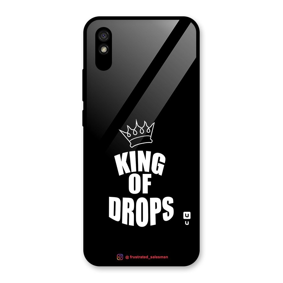 King of Drops Black Glass Back Case for Redmi 9i