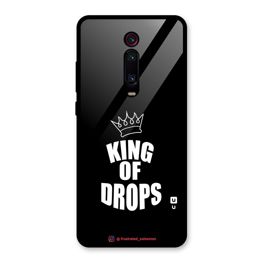 King of Drops Black Glass Back Case for Redmi K20