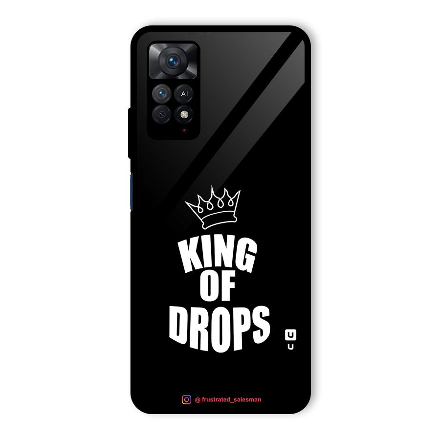King of Drops Black Glass Back Case for Redmi Note 11 Pro Plus 5G