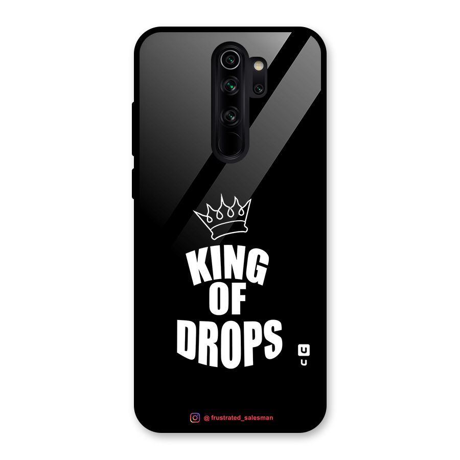 King of Drops Black Glass Back Case for Redmi Note 8 Pro