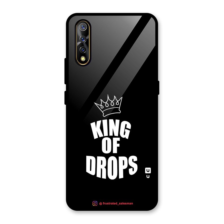 King of Drops Black Glass Back Case for Vivo S1