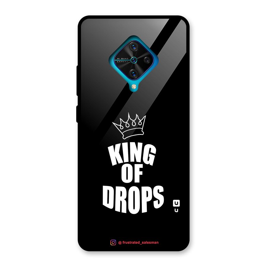 King of Drops Black Glass Back Case for Vivo S1 Pro
