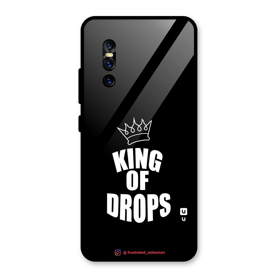 King of Drops Black Glass Back Case for Vivo V15 Pro