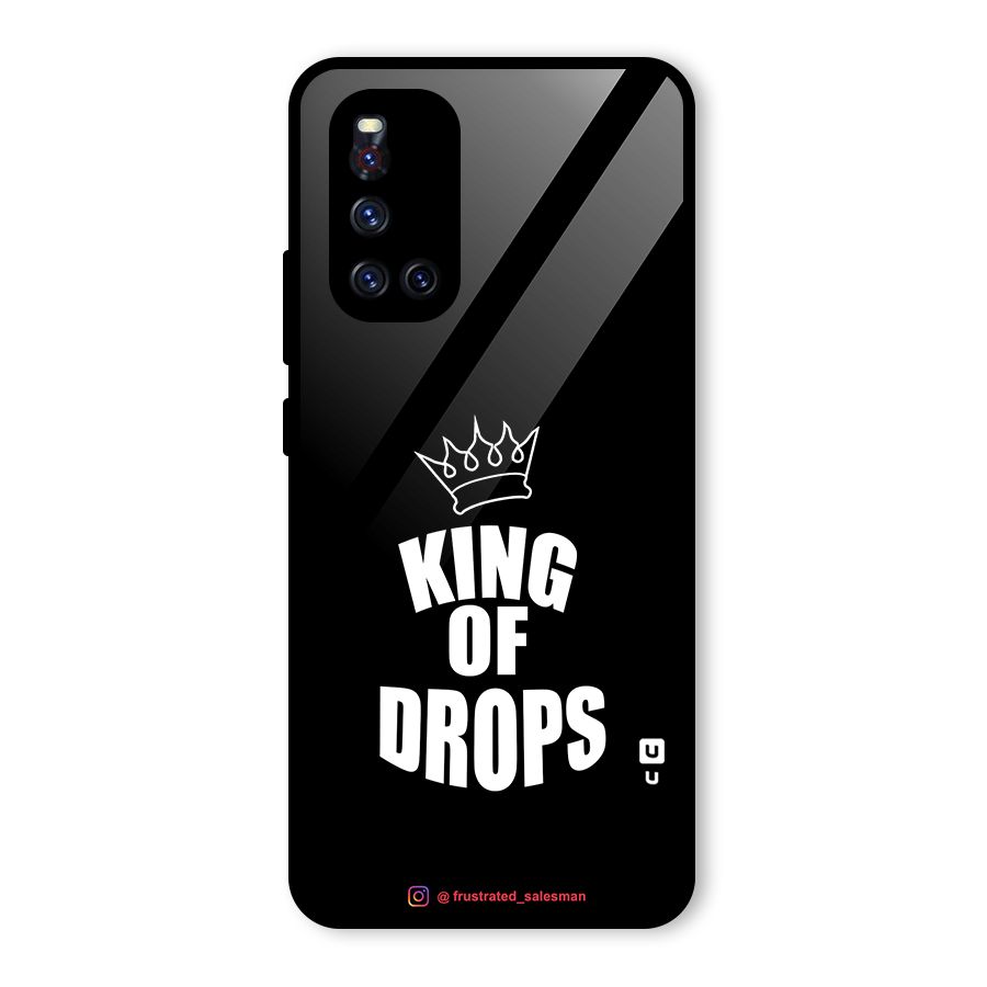 King of Drops Black Glass Back Case for Vivo V19