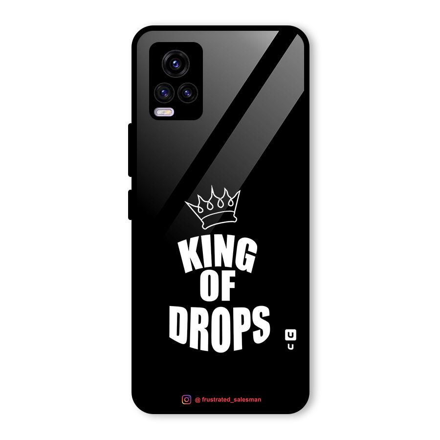 King of Drops Black Glass Back Case for Vivo V20