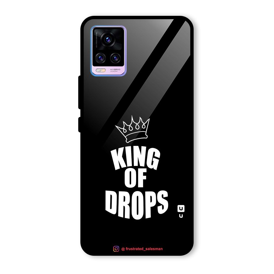 King of Drops Black Glass Back Case for Vivo V20 Pro