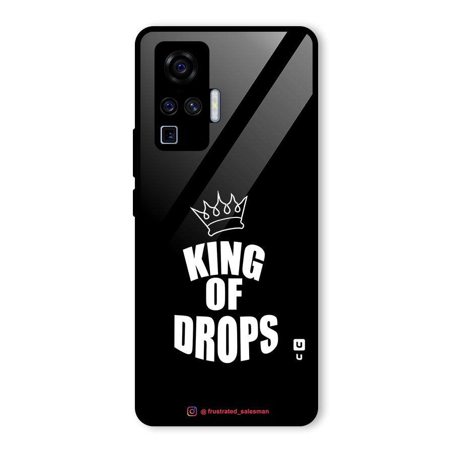 King of Drops Black Glass Back Case for Vivo X50 Pro