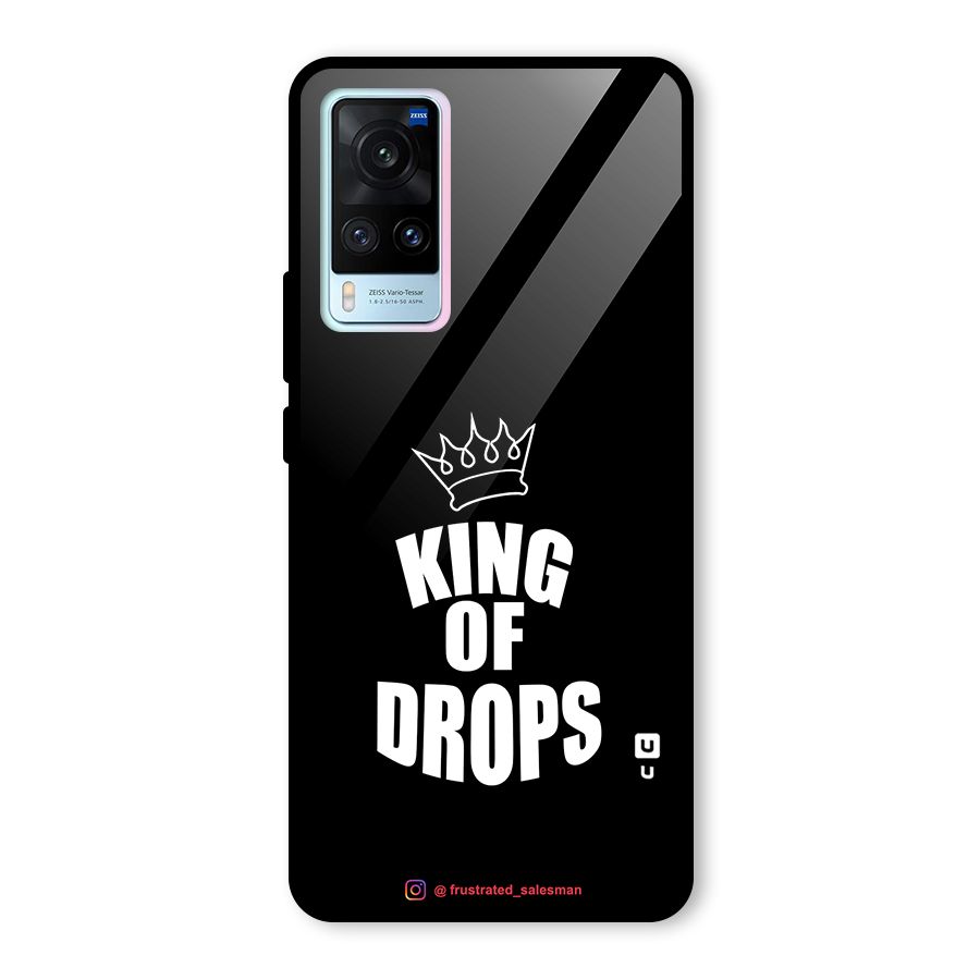 King of Drops Black Glass Back Case for Vivo X60