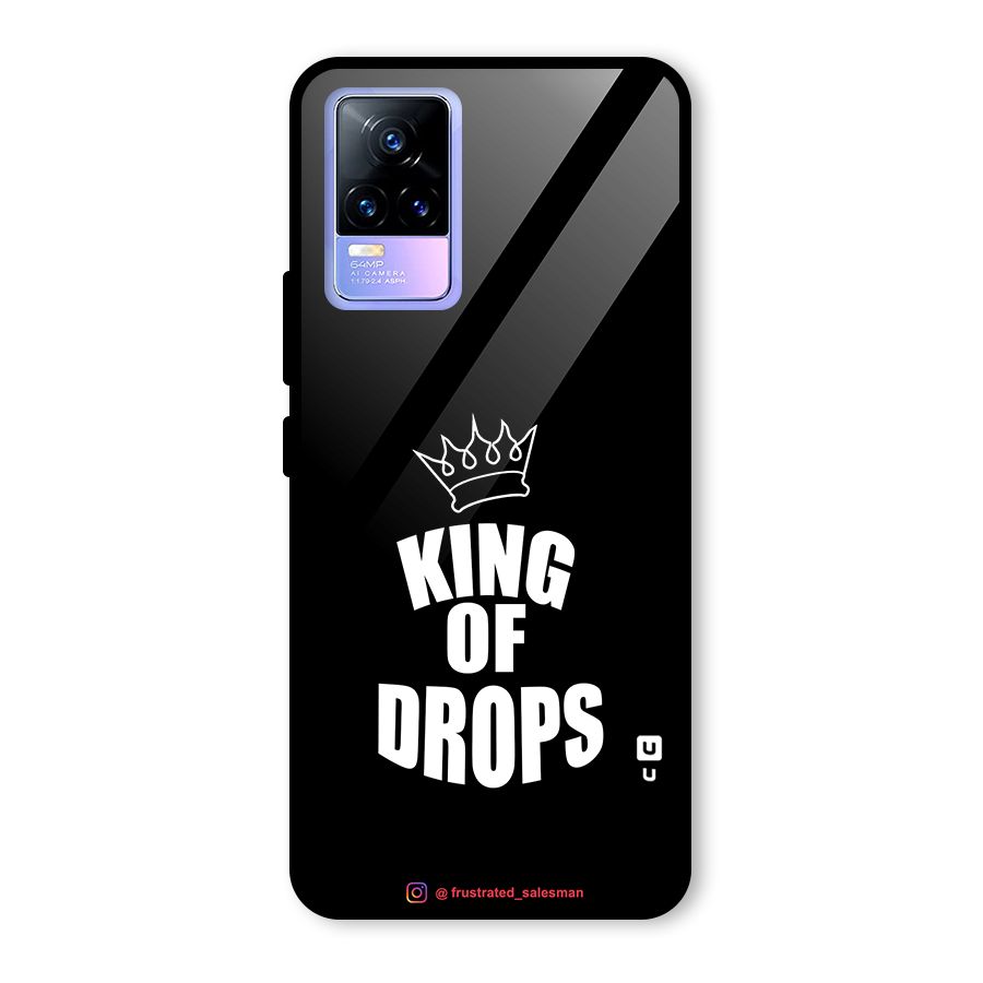 King of Drops Black Glass Back Case for Vivo Y73